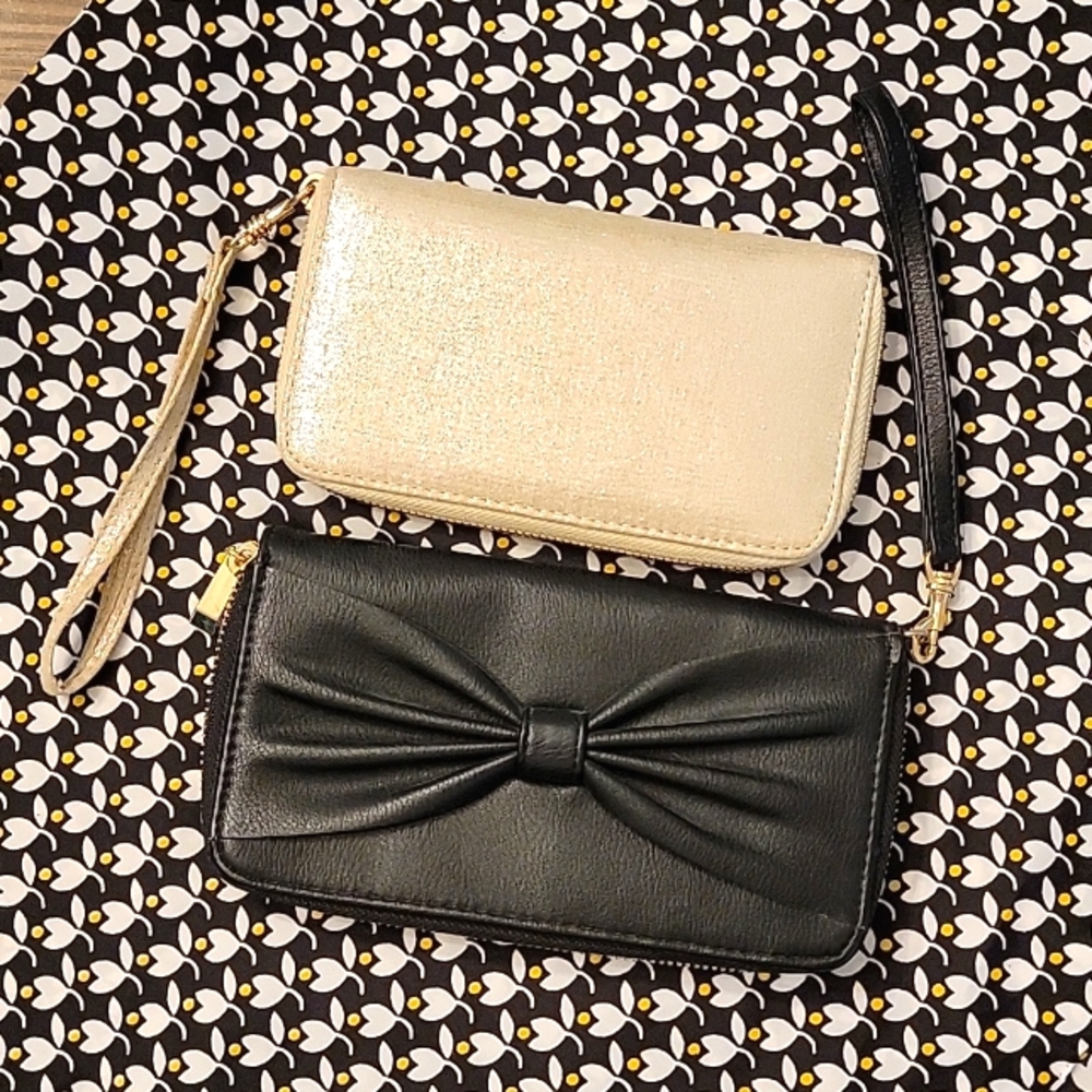 2 clutch combo + vintage scarf